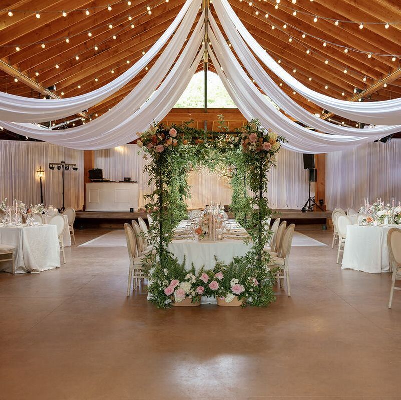 Colorado wedding draping, vail wedding draping, light wall backdrops, velvet and sheer fabric rental